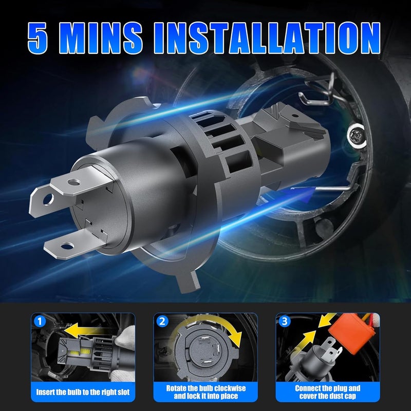 rimthin H4 Bulbs, Fog Lights Cool White Light Bulbs, 1:1 Mini Size (Pack of 2) - Image 5